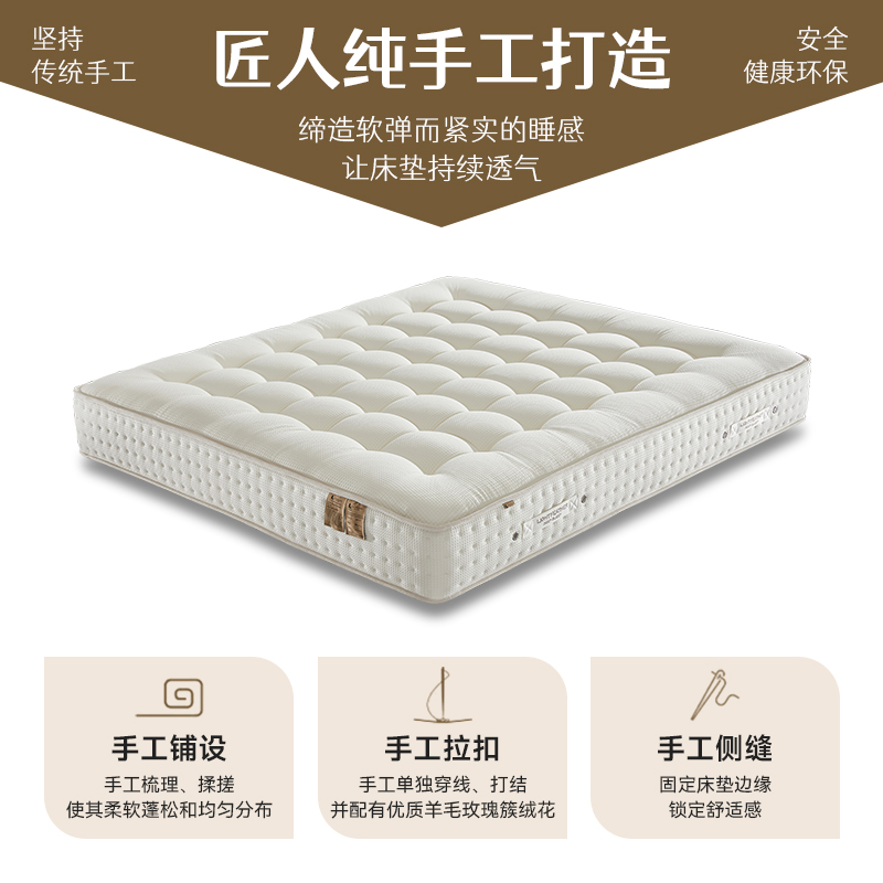 辉睿马尾毛手工床垫：无胶水mini小弹簧独立袋弹簧床垫席梦思软垫，你的睡眠革命家！