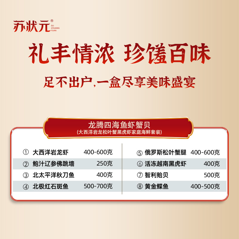苏状元海鲜大礼包：新年送礼新风尚，长辈欢喜连连！