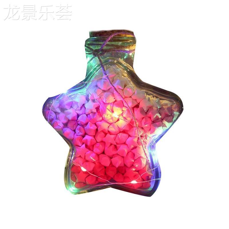 ✨装折纸星星的玻璃罐子，点亮你的生活小角落！