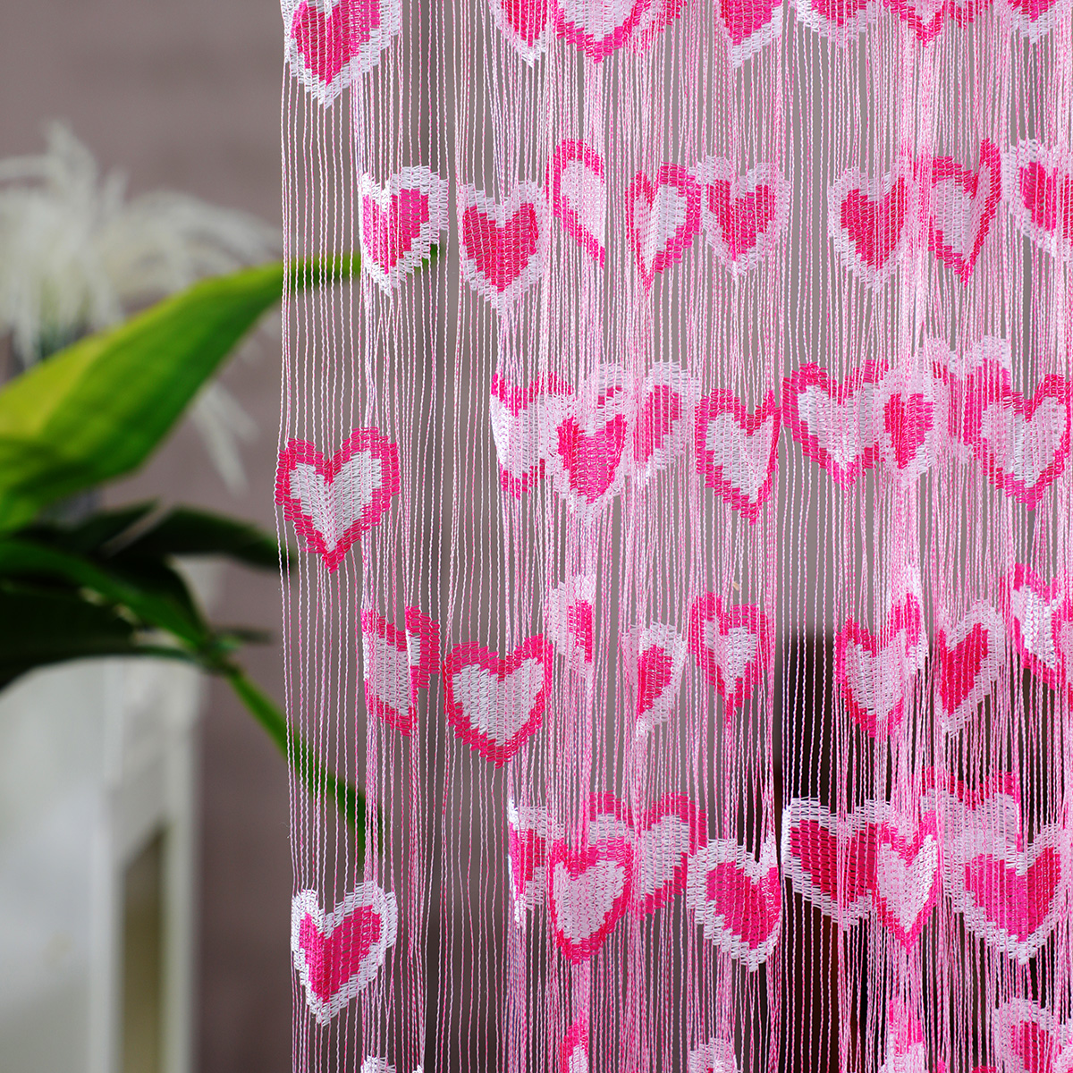 韩式桃心爱心线帘：婚房幼儿园装饰新宠，打造梦幻隔断帘！✨