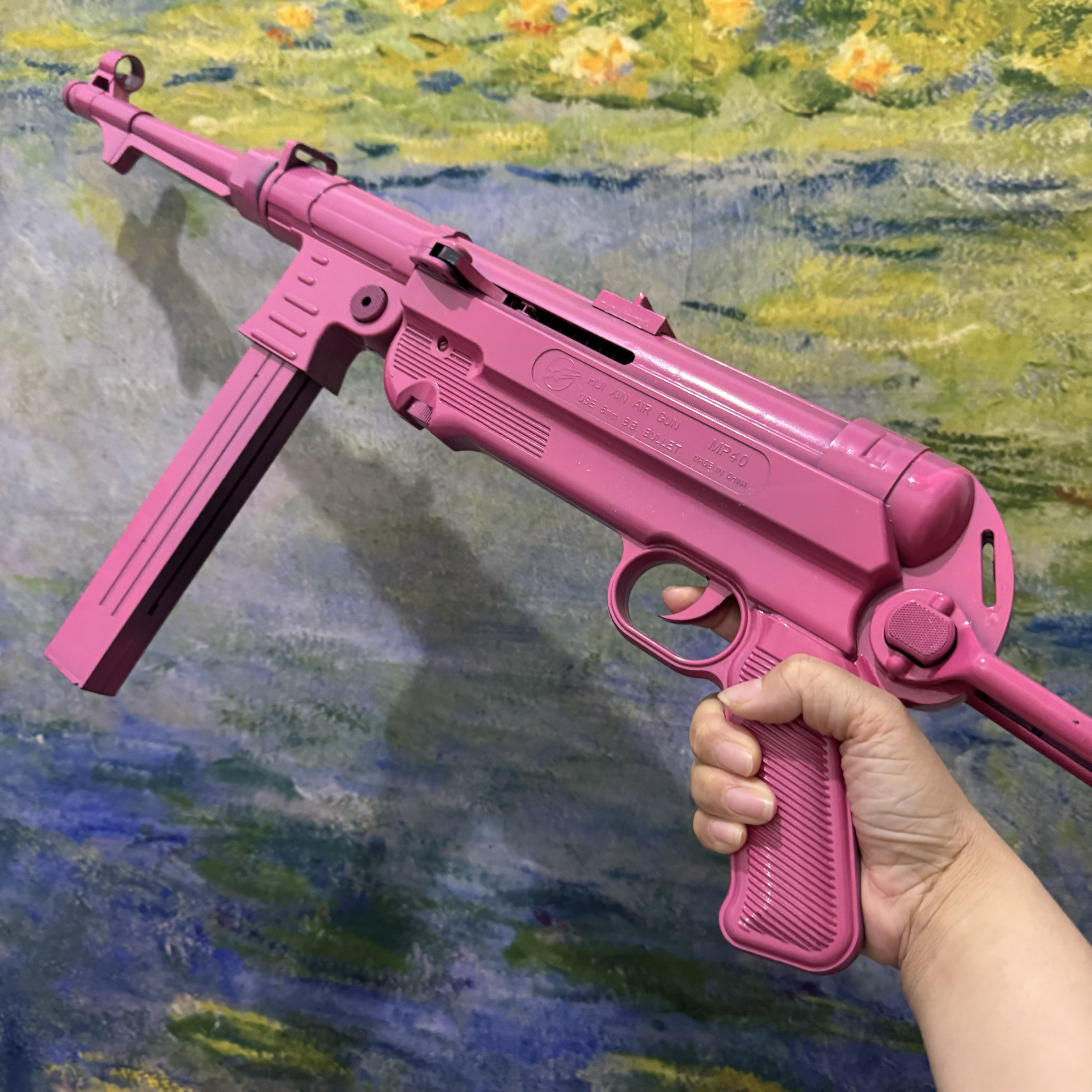 二战复古MP40德系装备玩具枪：83cm长塑料COS道具，游戏摆件收藏必备！
