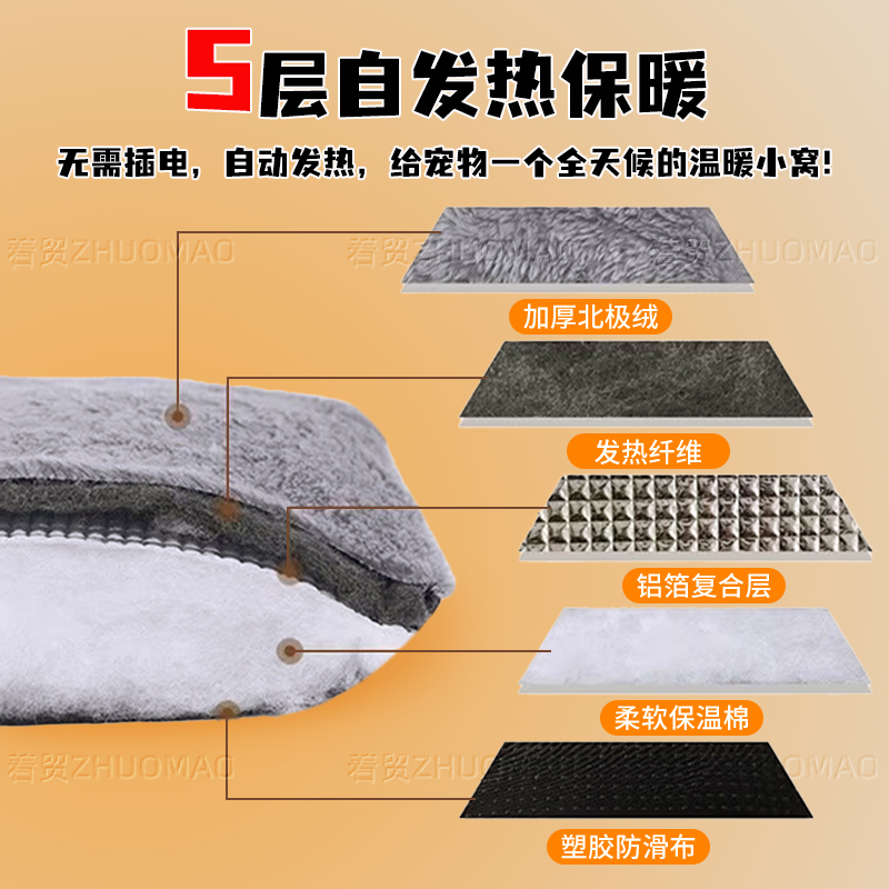 宠物电热毯不插电加热垫：猫咪狗狗的专属温暖神器，流浪猫窝必备冬日取暖宝典