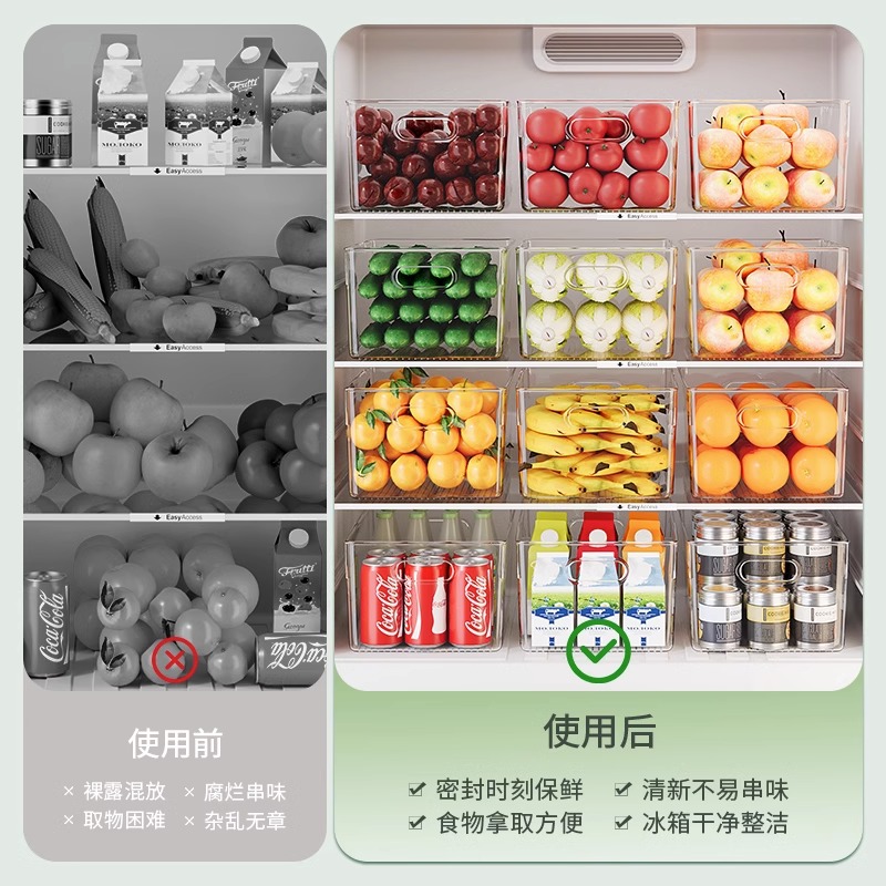 冰箱收纳盒保鲜盒：食品级收纳神器，让你的冰箱焕然一新！✨