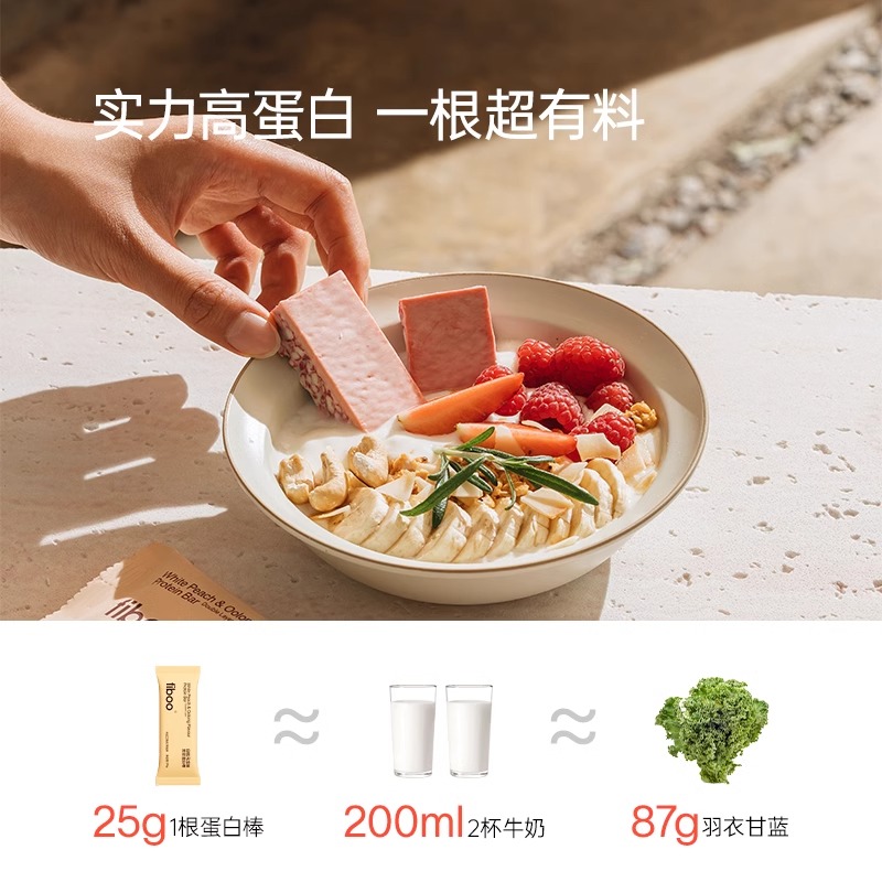 fiboo双层蛋白棒Plus：健身达人的必备神器，无蔗糖脂饱腹新选择！