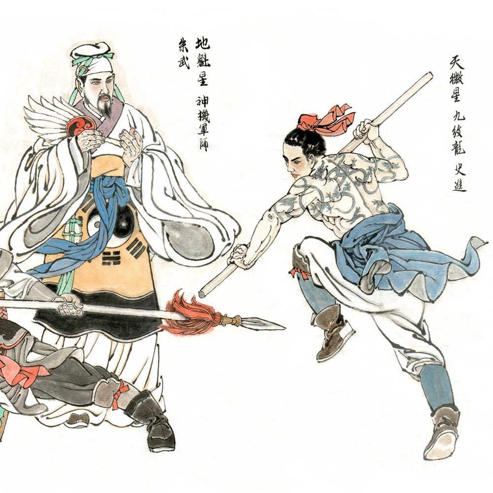 108将仿古长卷画：水浒英雄再现，家居装饰新风尚！