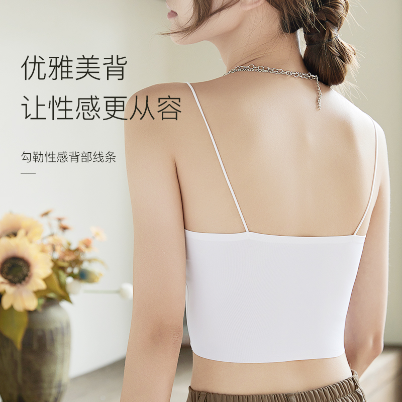 奥特莱斯卡恩希新品：防走光打底莫代尔长款网纱拼接抹胸，美出新高度！✨