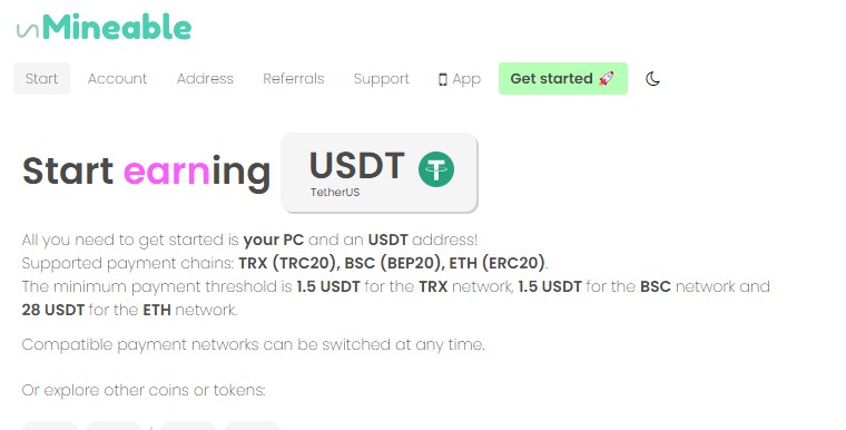 通过电脑CPU和GPU挖USDT等加密货币
