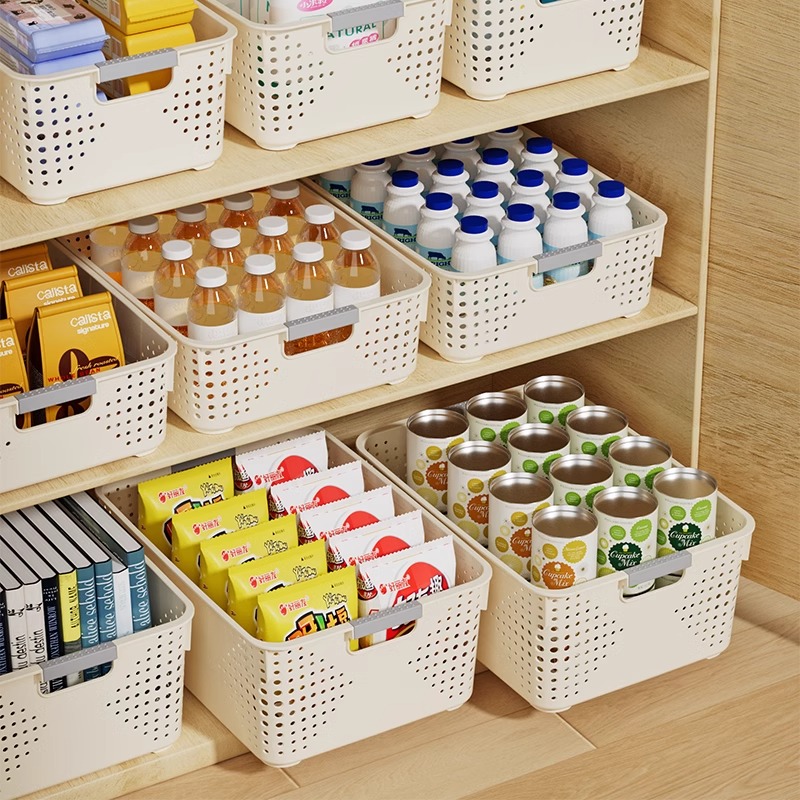 杂物收纳盒桌面化妆品整理筐宿舍储物厨房多功能置物篮衣柜衣服箱：打造整洁生活的收纳神器！