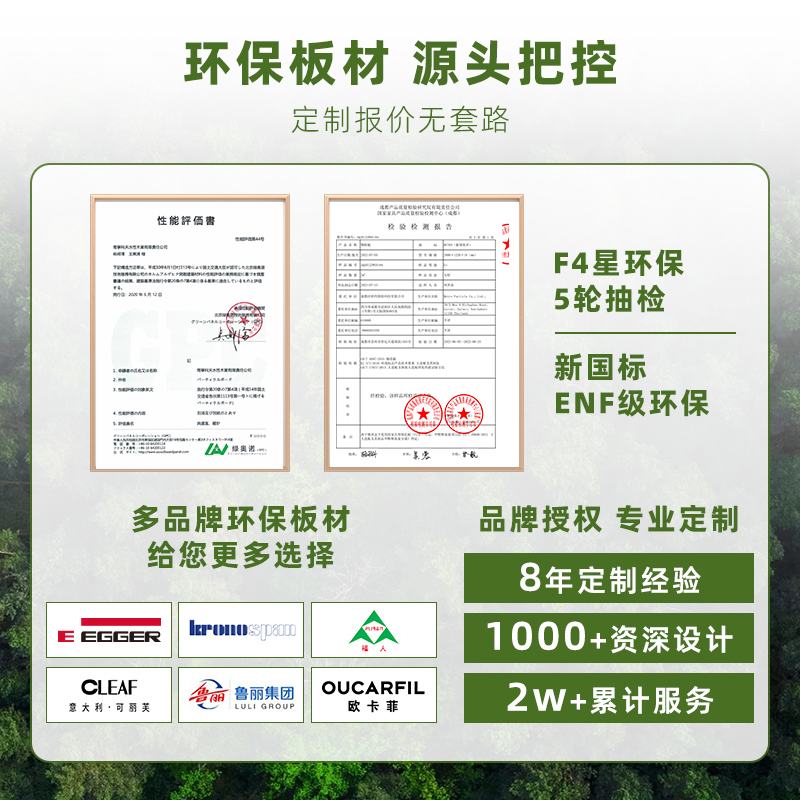 六个木匠全屋定制ENF/F4星进口板材包豪斯厨房橱柜岛台复古风木色，家居美学新典范！