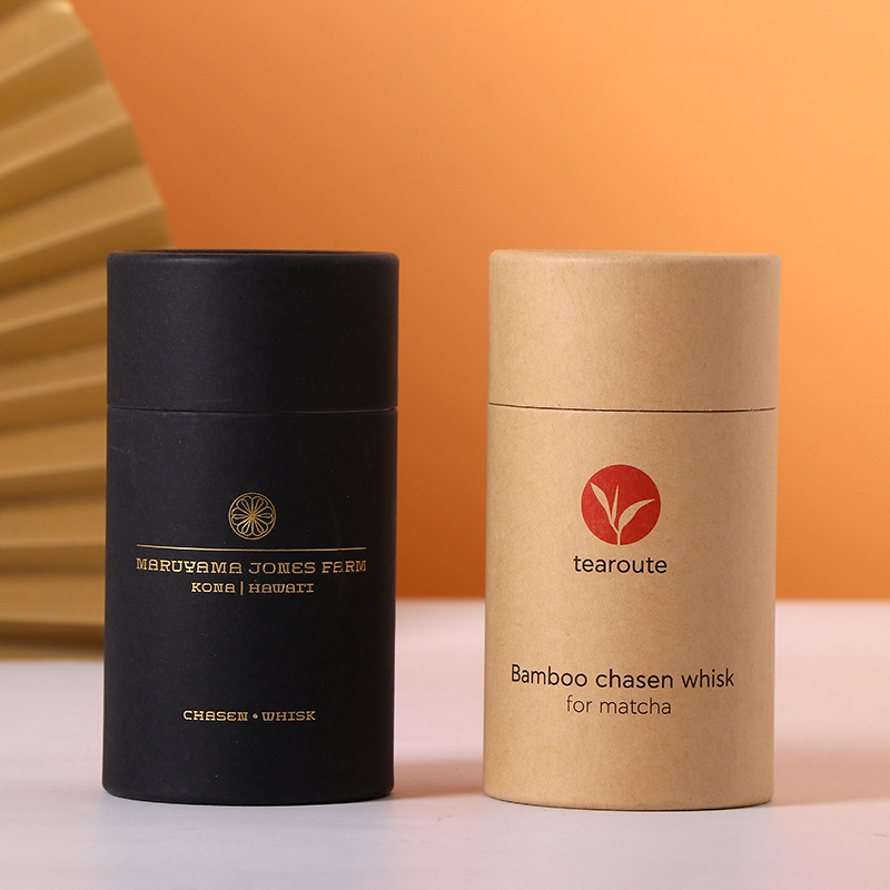 茶叶纸罐定制太香了！牛皮纸罐包装盒+印logo，颜值爆表还能当笔筒！