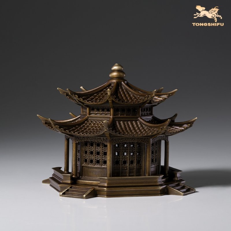 铜师傅《静心亭(香炉)》：如何让客厅变身禅意空间？