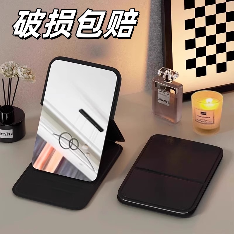 卡通可爱帽子动物翻盖化妆镜，便携折叠镜梳一体小镜子，补妆镜带学生必备神器！