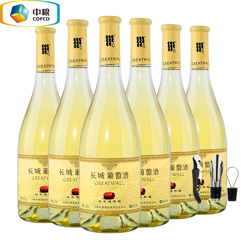 国产葡萄酒新宠：中粮长城特级莎当妮干白，整箱六支，开启味蕾盛宴！