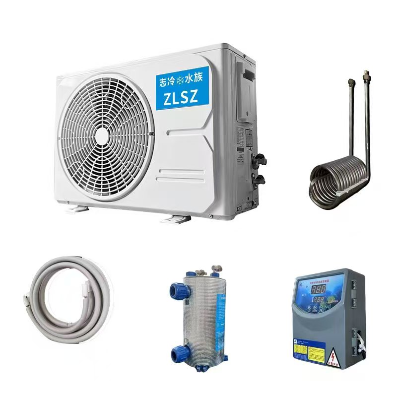 钛管蒸发器太香了！鱼池冷水机+钛桶散热神器，养鱼党闭眼冲！