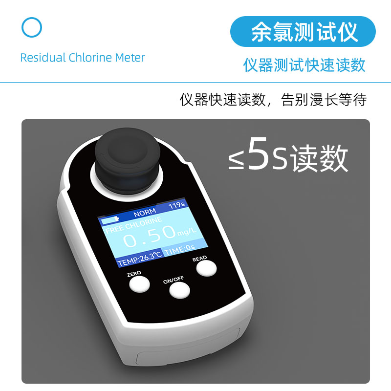 便携式快速余氯检测仪：游泳池、医院污水、自来水测氯神器，水质安全守护神！
