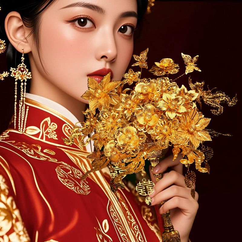结婚韩式新娘手捧花：珍珠满天星手工制作，闺蜜婚礼必备礼物