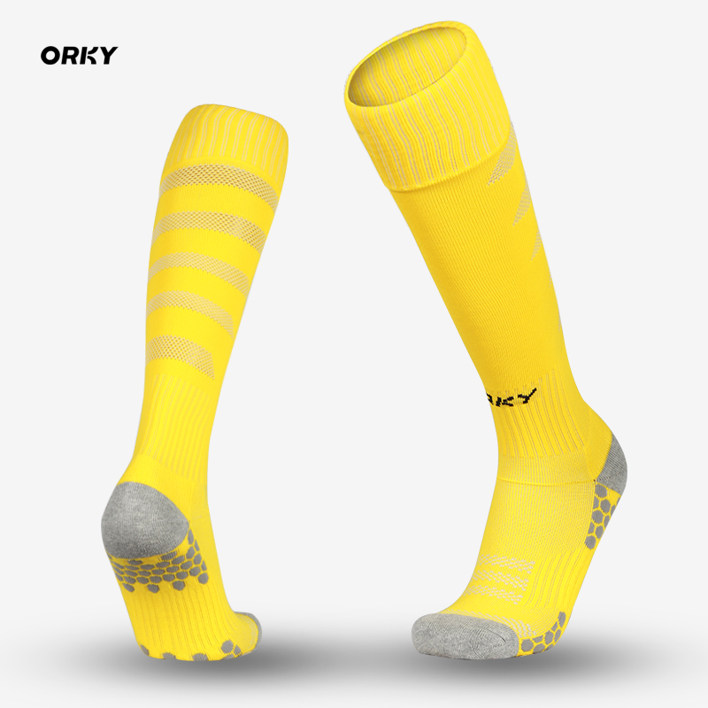 ORKY沃恺足球袜：长筒袜男款加厚防滑毛巾底，运动训练必备神器！