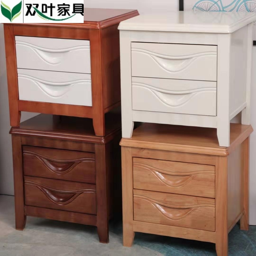 双叶实木床头柜：解锁卧室新风尚，迷你轻奢储物神器大揭秘！