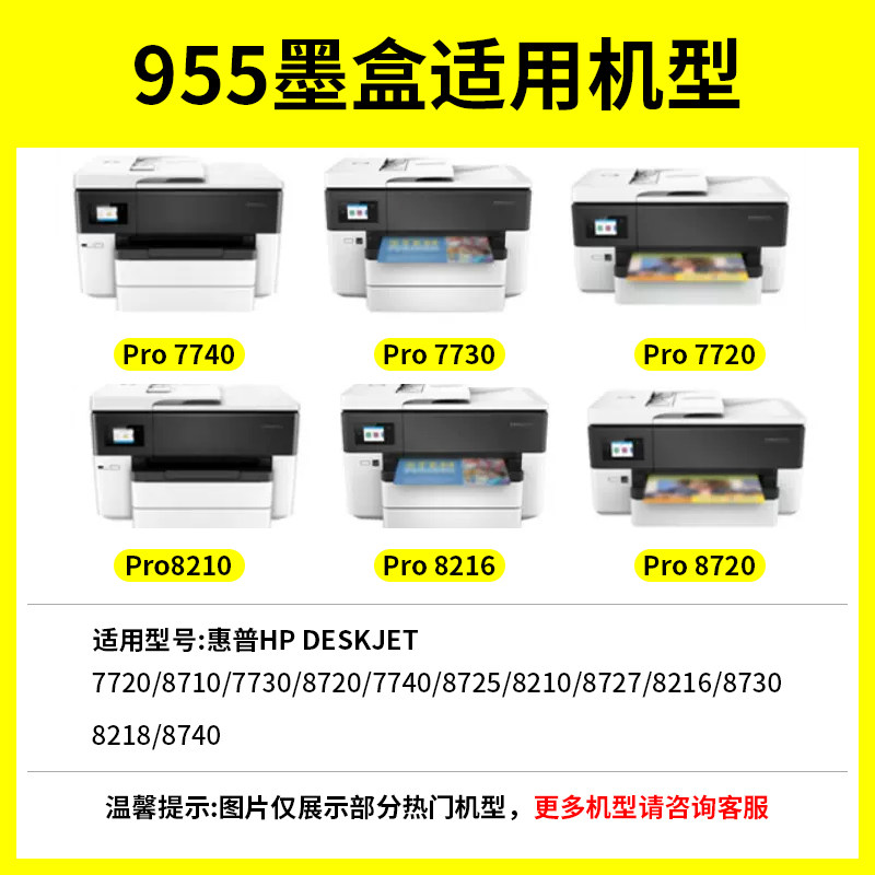 格之格惠普955xl墨盒适合哪些打印机？