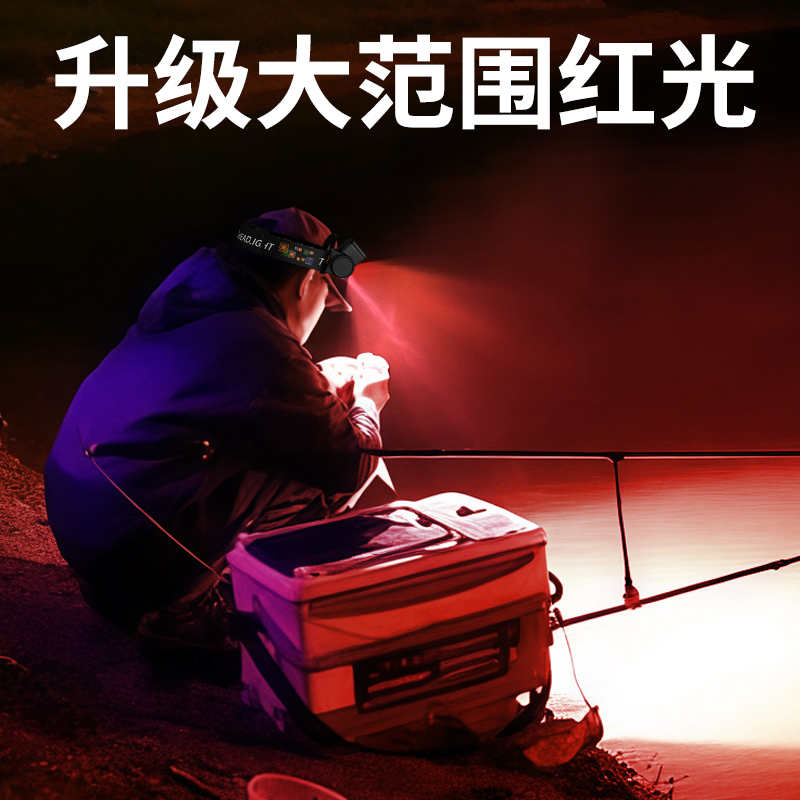 猫司令870头灯：夜钓必备神器，红光驱蚊防蚊，续航力MAX！