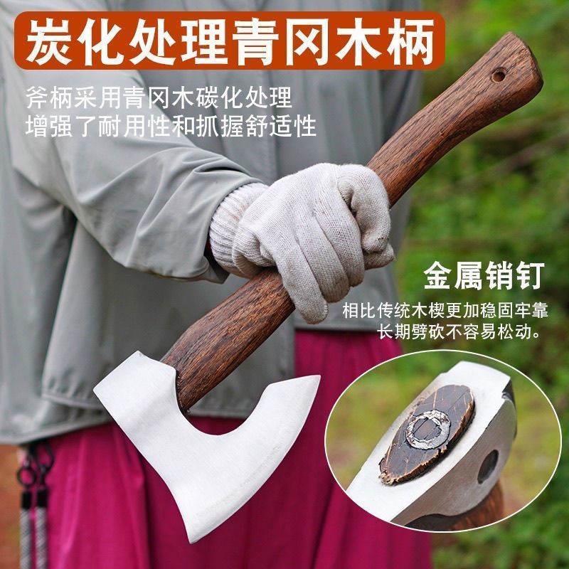 维京战斧DC53整钢CNC黑檀木柄：户外探险新宠，征服自然神器！️
