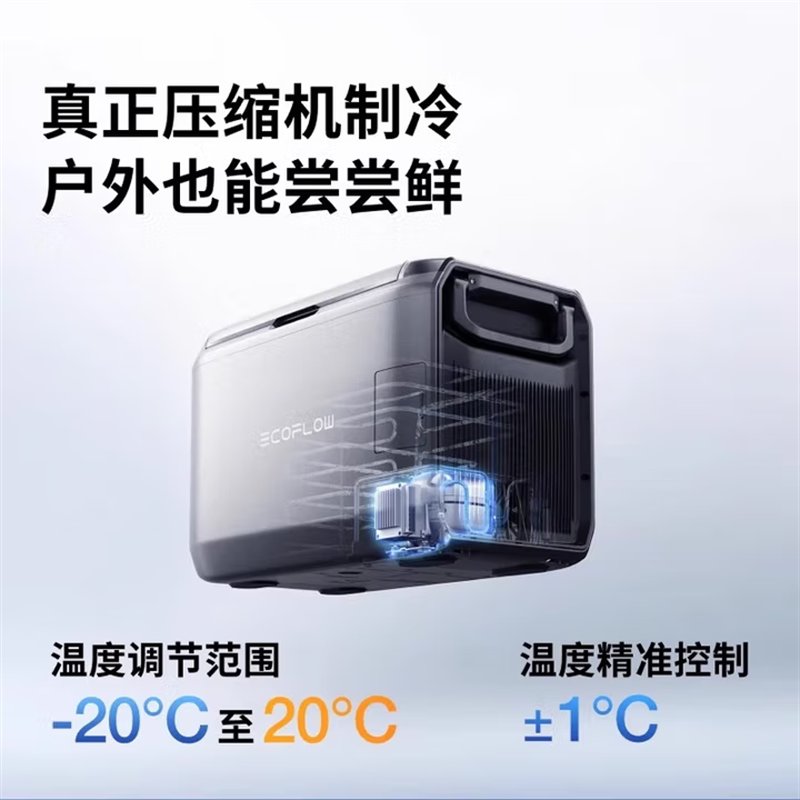 正浩EcoFlow Classic车载冰箱：45升55升双温区温控，野营旅行新伴侣！