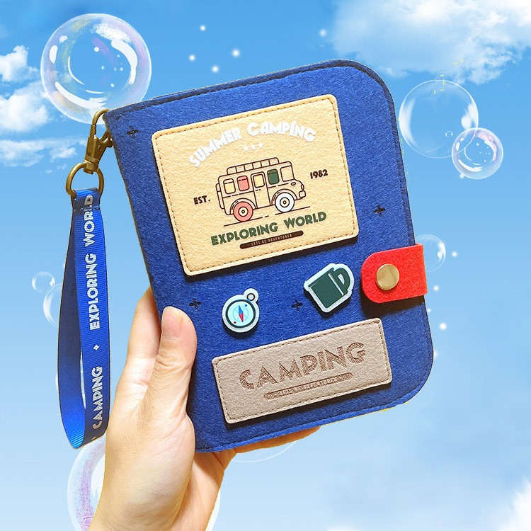旅行本随身毛毡活页手账本太香了！韩国创意手帐本真的绝了！