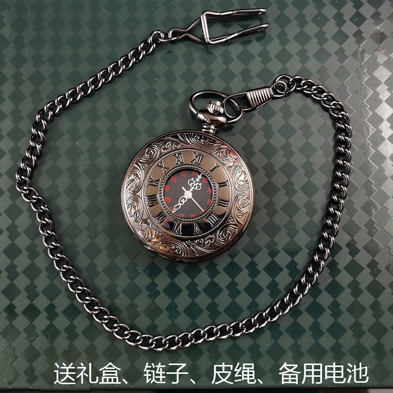 怀表复古配饰：白领学生必备，潮流男女项链石英表，翻盖陀表挂表，引领复古新风尚！✨