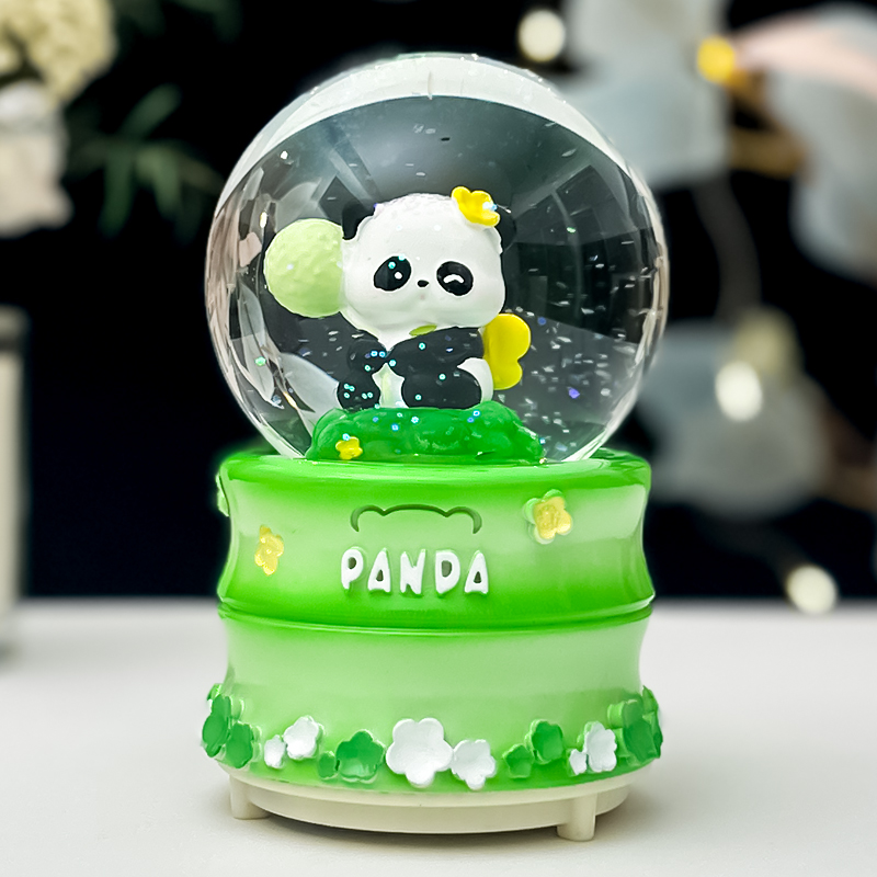 毕业季必买！音乐盒熊猫水晶球八音盒，送给朋友的完美礼物