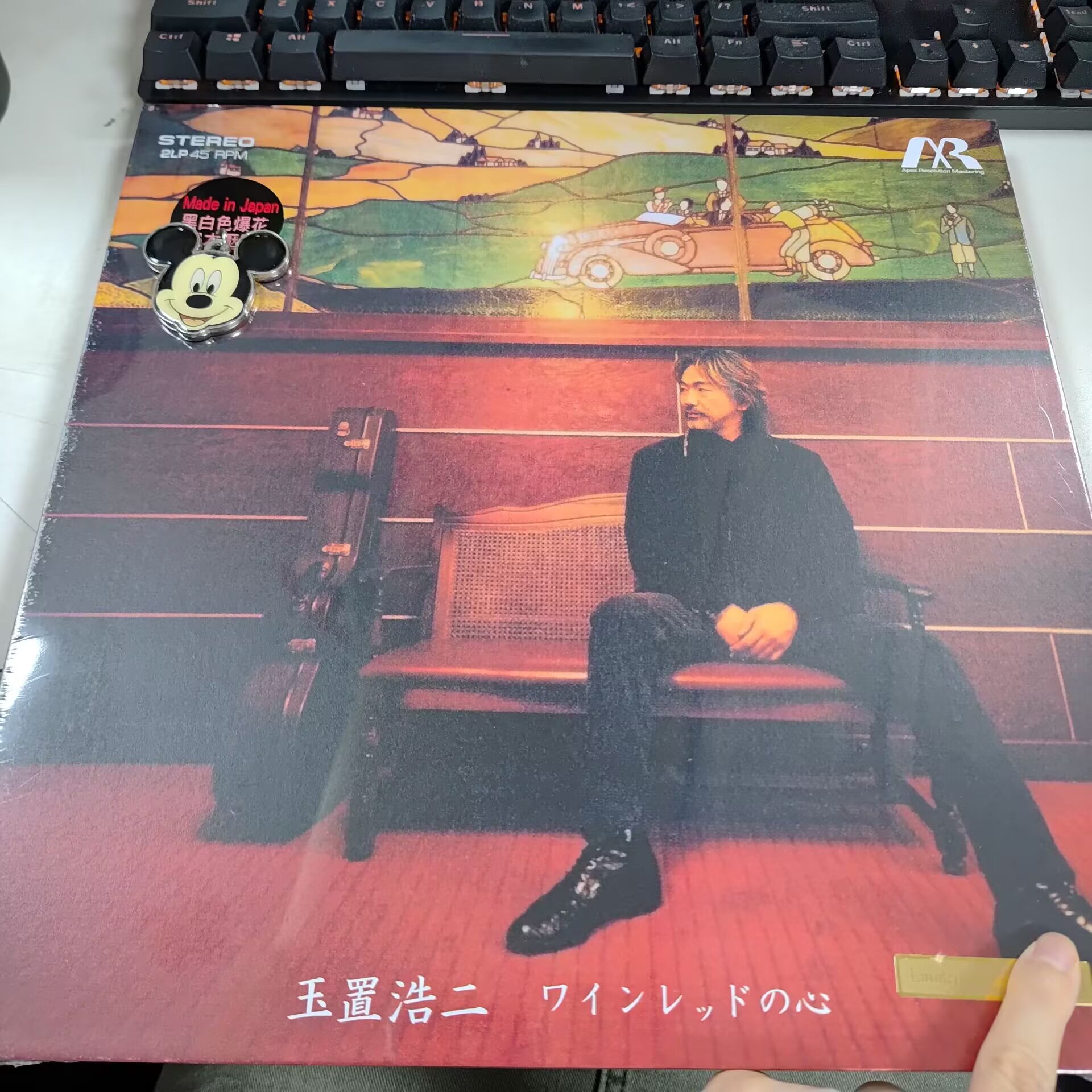 玉置浩二《酒红色的心》黑白色爆花彩胶2LP ARM 45转限量1000张，音乐收藏家的终极梦想！