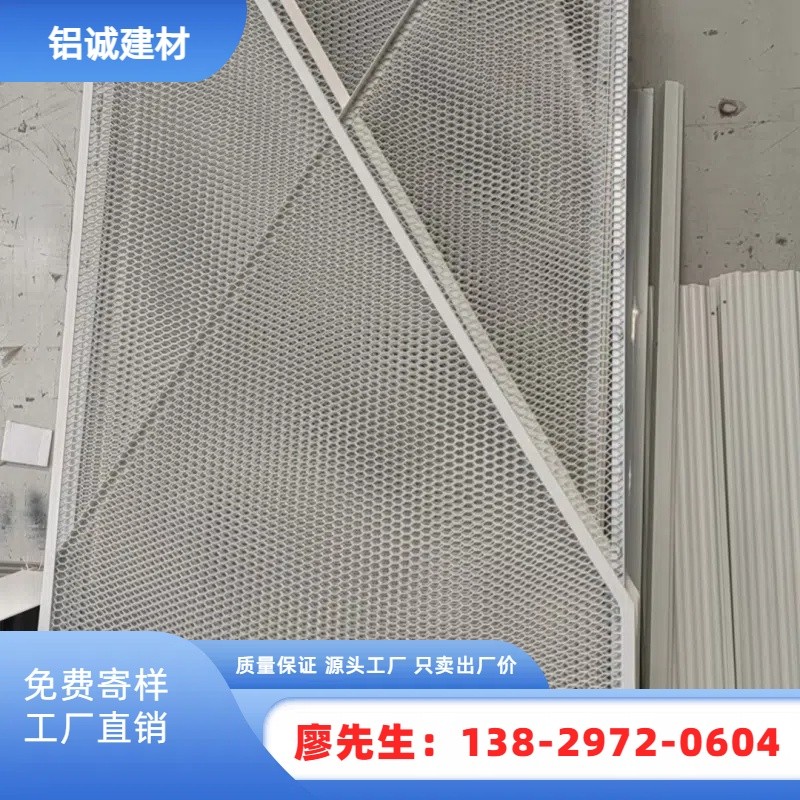 铝拉网菱形铝网板吊顶幕墙穿孔白色半圆型孔铝单板：打造现代办公与学习空间的美学新标杆