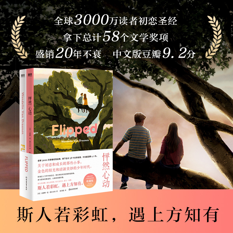 怦然心动：韩寒张皓宸推荐，青春情感小说双语版，磨铁图书正版书籍