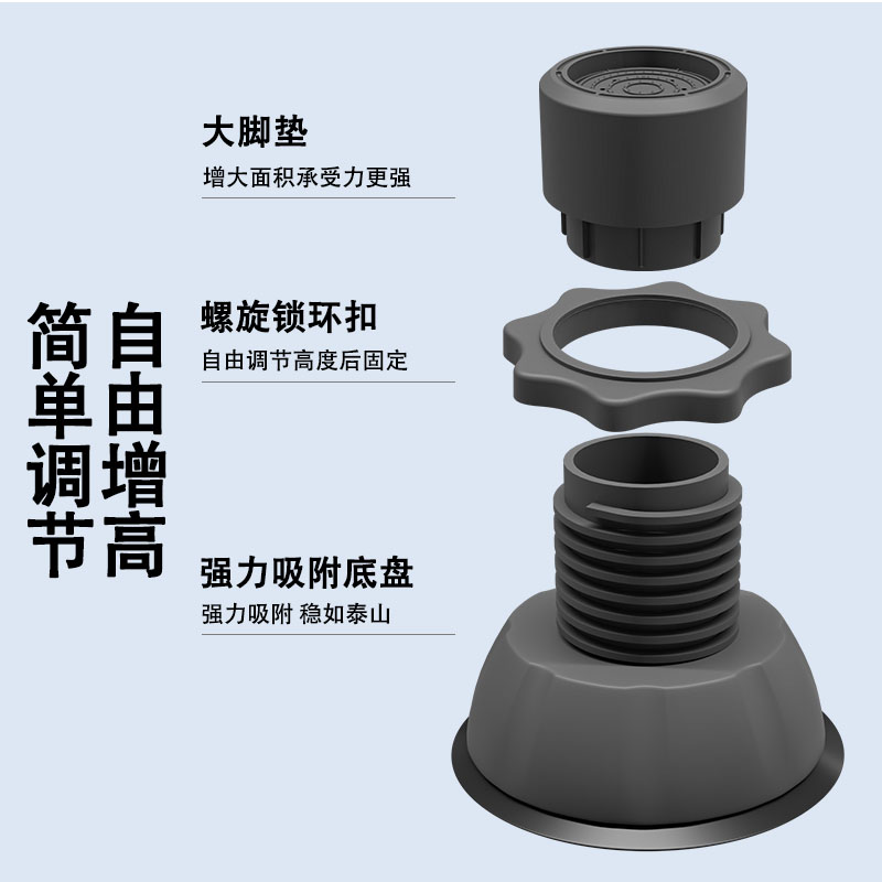 洗衣机稳如泰山的秘密武器——大象脚垫，告别晃动难题