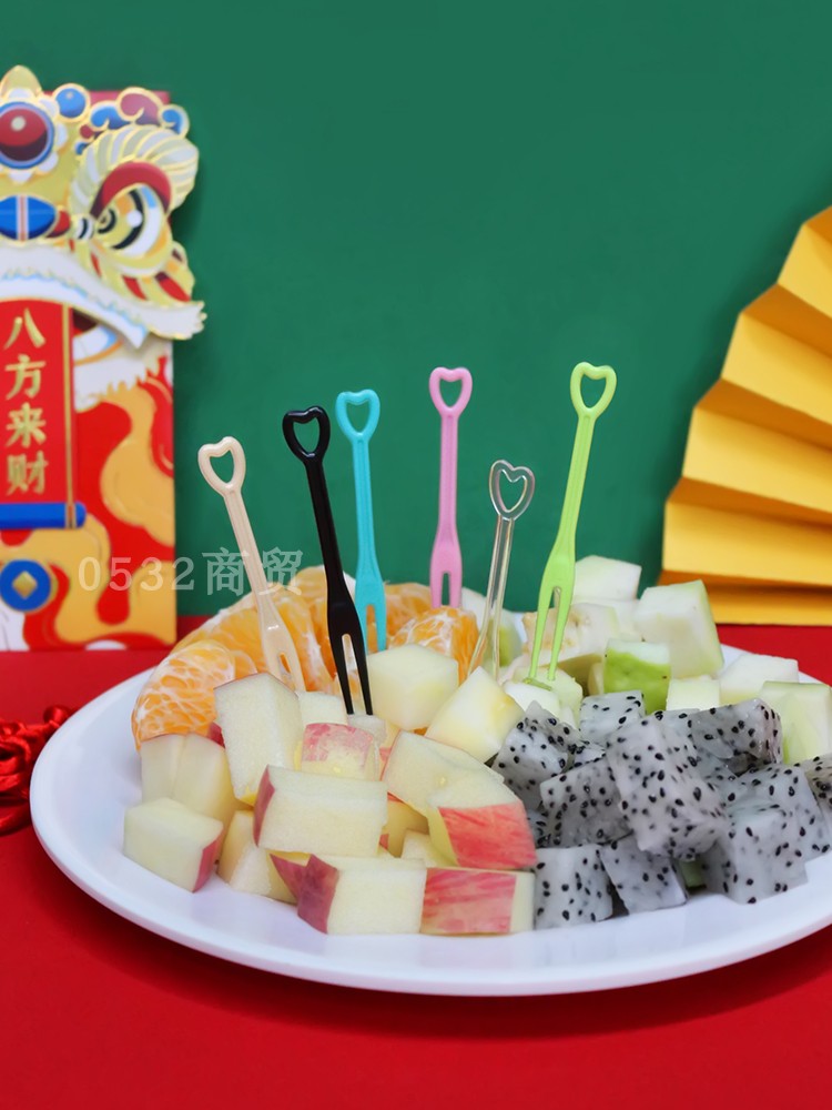 加厚一次性水果叉子：家庭聚会必备神器，独立包装让甜蜜不再等待！