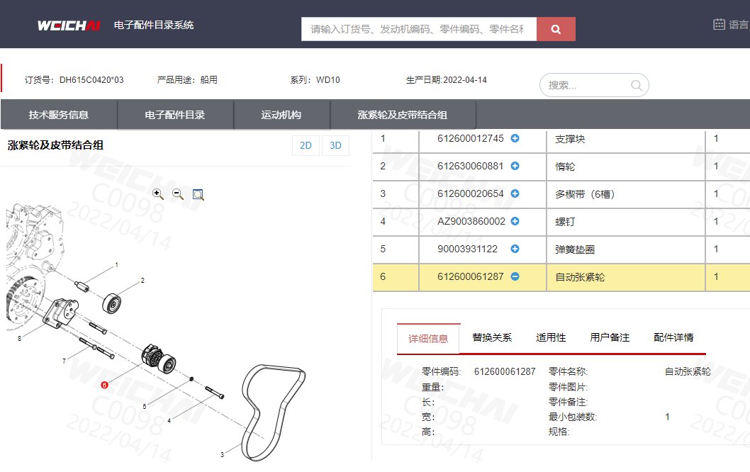 潍柴动力WD10C船机专用自动涨紧轮，皮带涨紧器的秘密大揭秘！