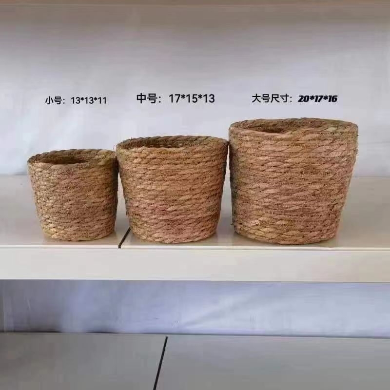 北欧风新款草编花盆抱抱桶DIY：如何轻松打造客厅阳台的绿意生活？