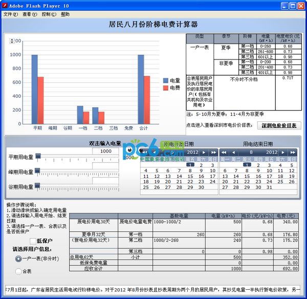 阶梯电费计算器1.0 绿色版