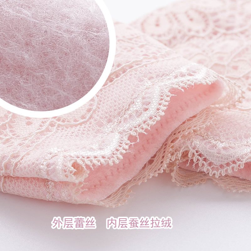 秋冬必备！蕾丝手套：桑蚕丝拉绒加厚精致手套，优雅保暖两不误✨