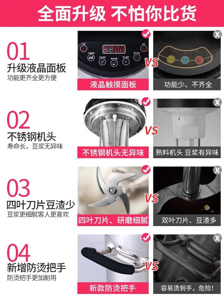 巨宁早餐店豆浆机：商用级10L/17L/22L大容量，全自动无渣破壁加热的秘密武器！