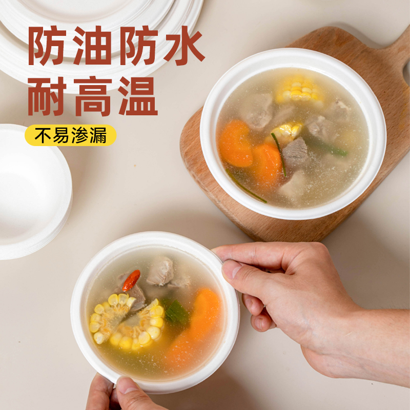 全降解甘蔗纸浆碟子：环保烧烤新宠，户外派对必备神器！
