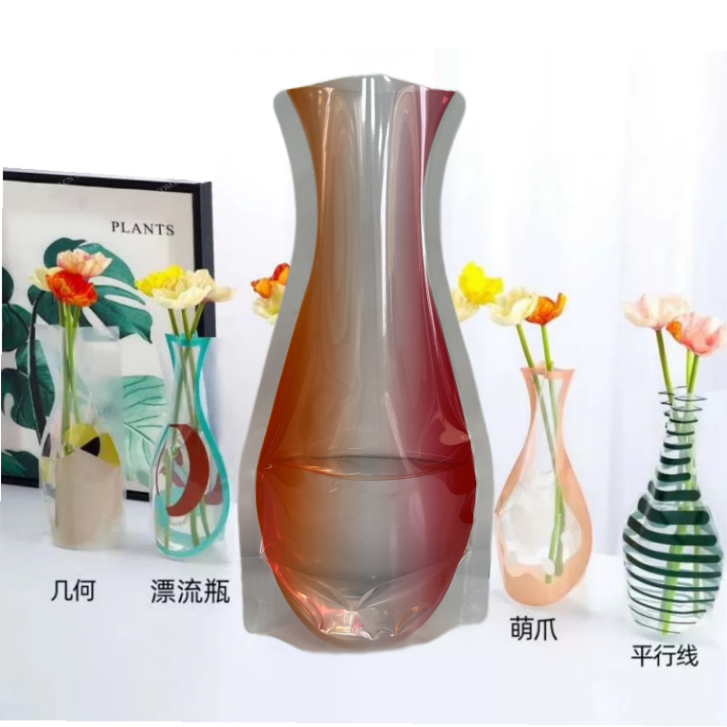 6款包邮热卖尼龙加厚可折叠塑料花瓶，创意摆件让你的家瞬间高大上！
