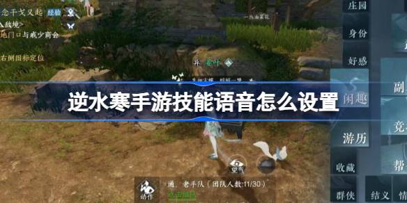 逆水寒手游技能语音怎么设置 逆水寒手游技能语音修改方法