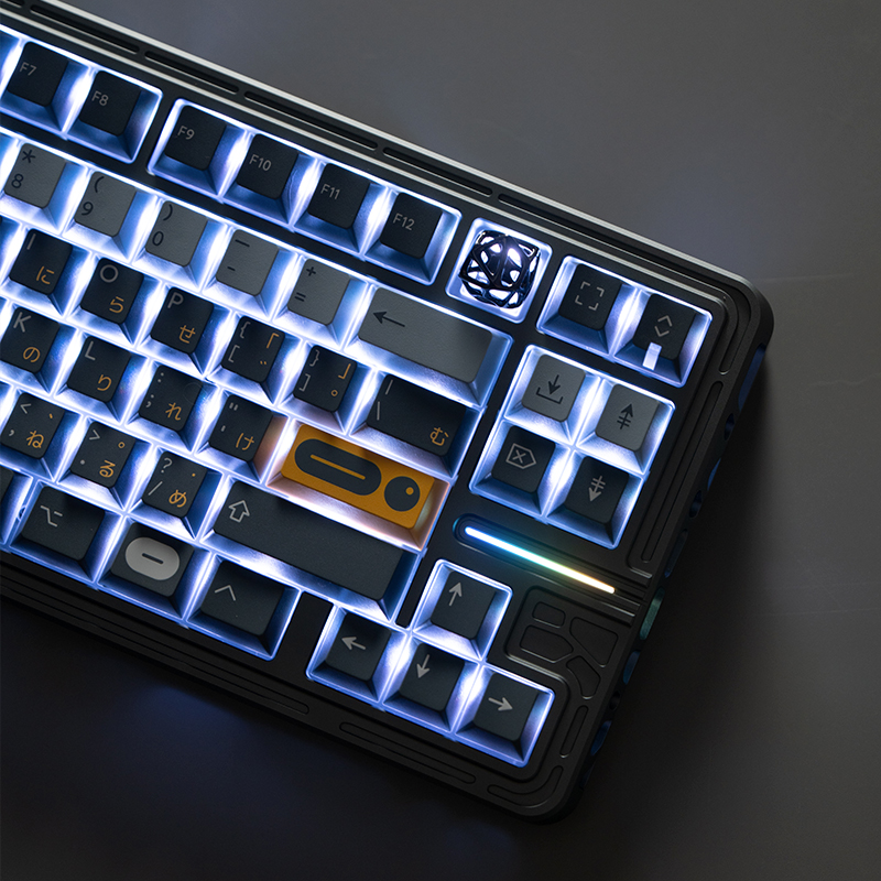 KBDfans Wooting80HE与Holy80镂空外壳改装大法，磁轴客制化键盘新玩法！