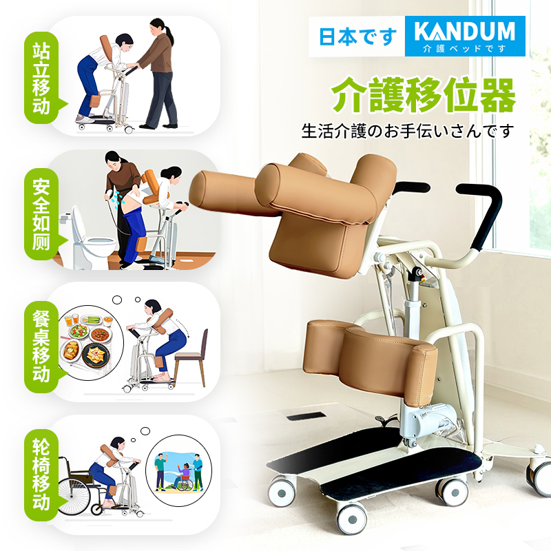 日本KANDUM电动移位机：瘫痪老人护理神器，多功能移位器如何改变生活？