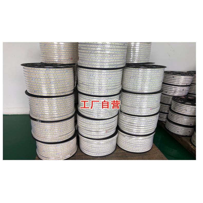 100米装LED灯带220V高亮5730双排120珠三排180珠三色变光户外防水：点亮夜色的秘密武器！