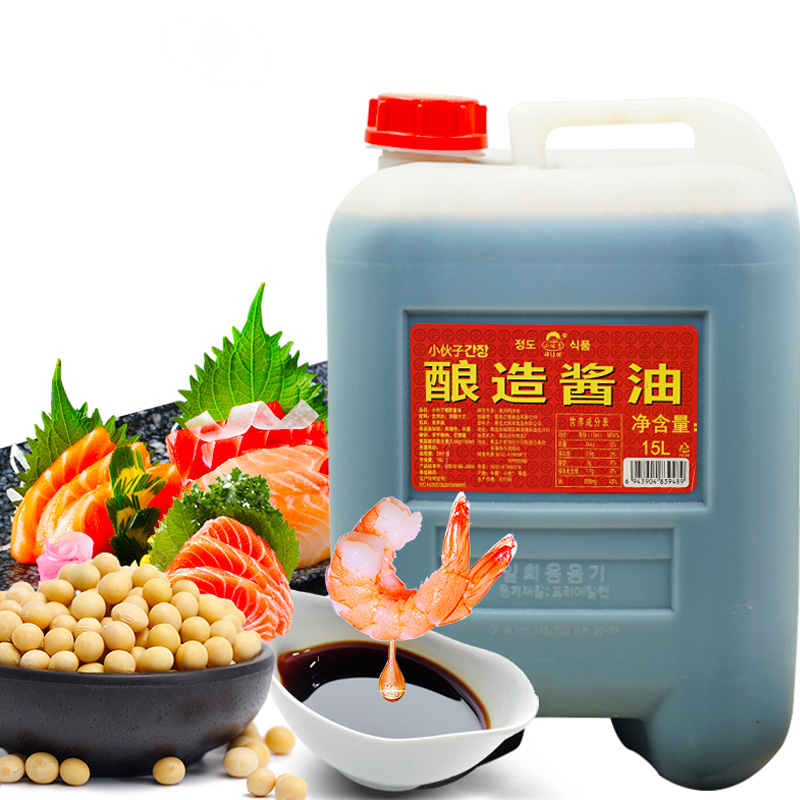 韩国风味小伙子牌酿造酱油15升 vs 蒙古真酱油：餐饮大厨的秘密武器，谁才是王者？
