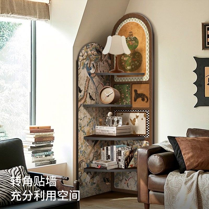 轻奢高级感中古风角柜，卧室客厅收纳新宠儿！️
