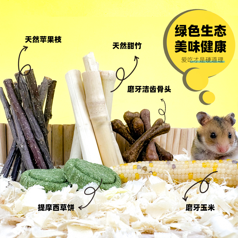 仓鼠兔子龙猫荷兰猪磨牙大法好，如何挑选安全又健康的磨牙用品？
