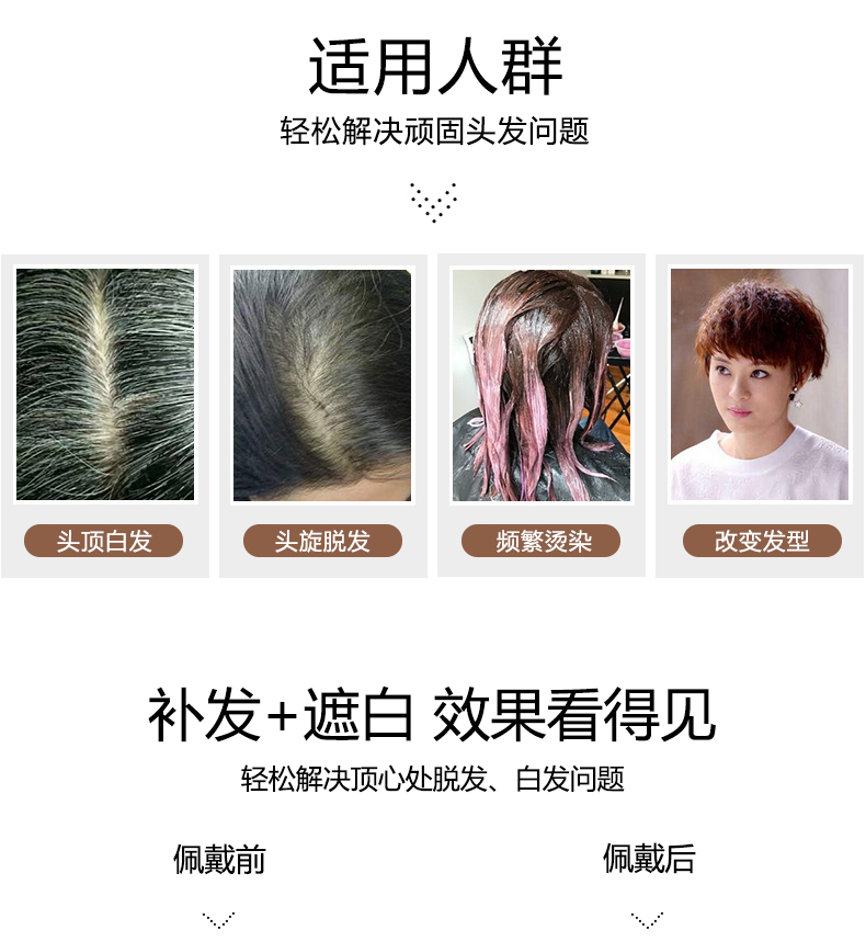 短卷发补发块：中老年妈妈的时尚救星，告别白发，重拾自信！