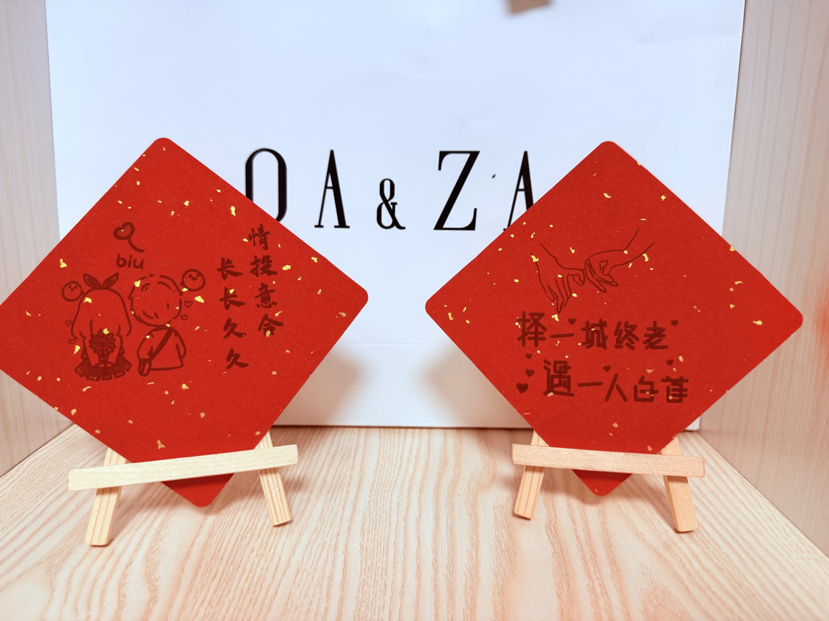 定制空白红色方卡12×12，创意DIY必备，50张不含支架，开启你的手工新天地！